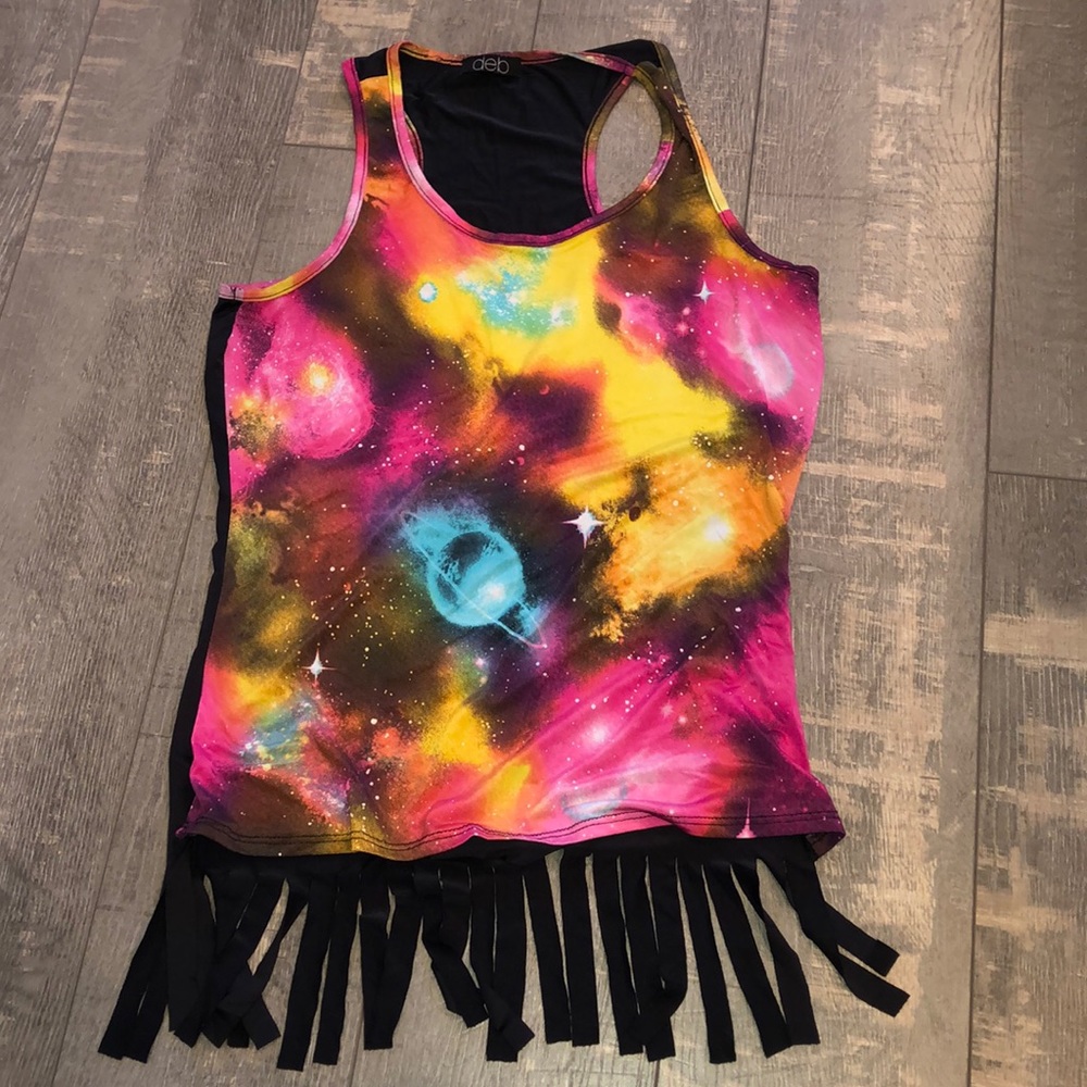 Galaxy print tank top